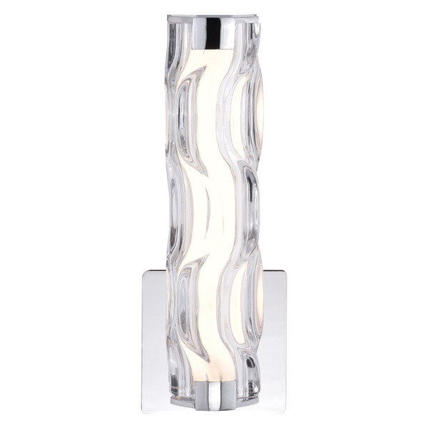 Vaxcel Marseille 13-in. H LED Wall Light, chrome finish W0357